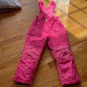 Girls 5-6 pink snow bib